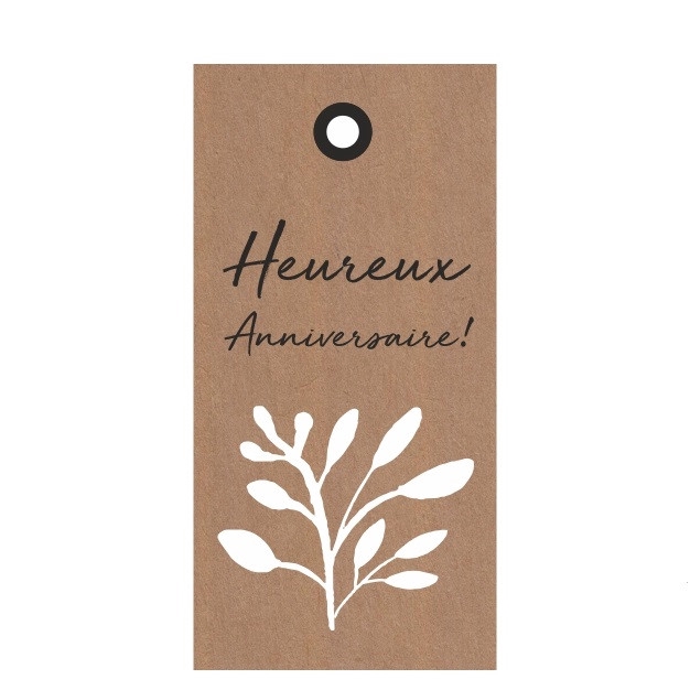 Labels Kaart 5*10cm x20 Anniversaire