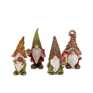 Wonderland Scottish Grey Gnomes Ass 9x8x19cm