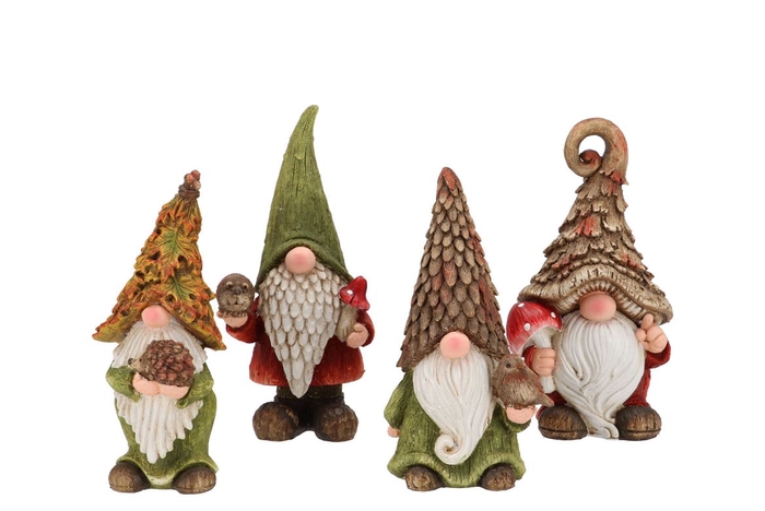 <h4>Wonderland Scottish Grey Gnomes Ass 9x8x19cm</h4>