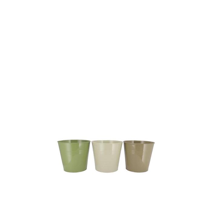 <h4>Zinc Summer Green Mix Bucket Basic Ass 12x10x8cm</h4>