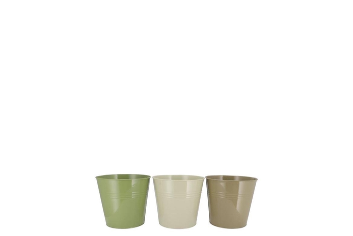<h4>Zinc Summer Green Mix Bucket Basic Ass 12x10x8cm</h4>