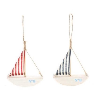 Maritime Deco hanging sailboat d11*16cm