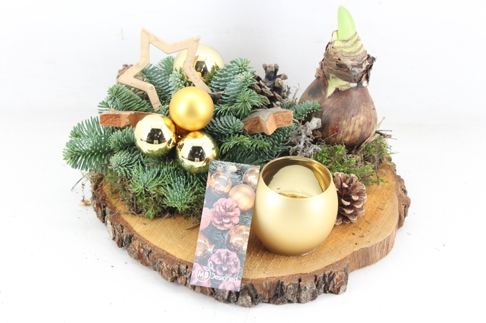 <h4>arr5 Kerst MB - Hout schijf hip. wax gold</h4>