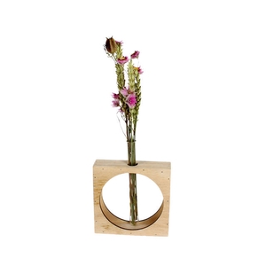 Houten standaard Haoro 12x12cm rond glasx1 FSC