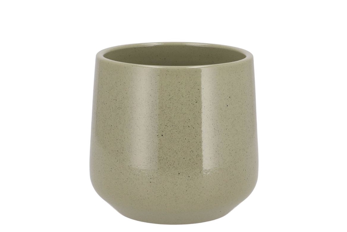 <h4>Ceramic Orchid Pot Berlin Kiwi Stone 14cm</h4>