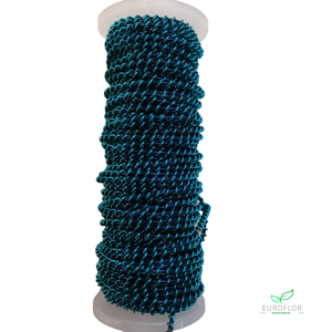 WIKKELDRAAD TWO TONE - TURQUOISE rond BLAUW - 100GR 10M