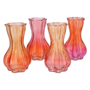 Bicolore Orange Mix Garlic Vase Ass 13x20cm