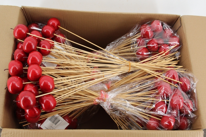 <h4>Stick Apple 5cm Red Satingloss</h4>