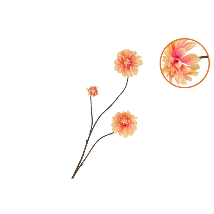 <h4>Silk Dahlia Branch Peach 80cm</h4>