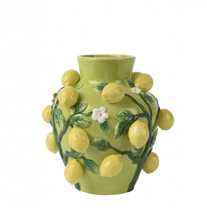 <h4>Ceramics Exclusive Vase fruits lemon d26*26cm</h4>