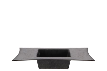 <h4>Melamine Grey Bowl Rectangle 31x22x5cm</h4>