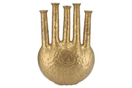 <h4>Inga Jahra Gold Vase Oval Tube 34x15x47cm Nm</h4>