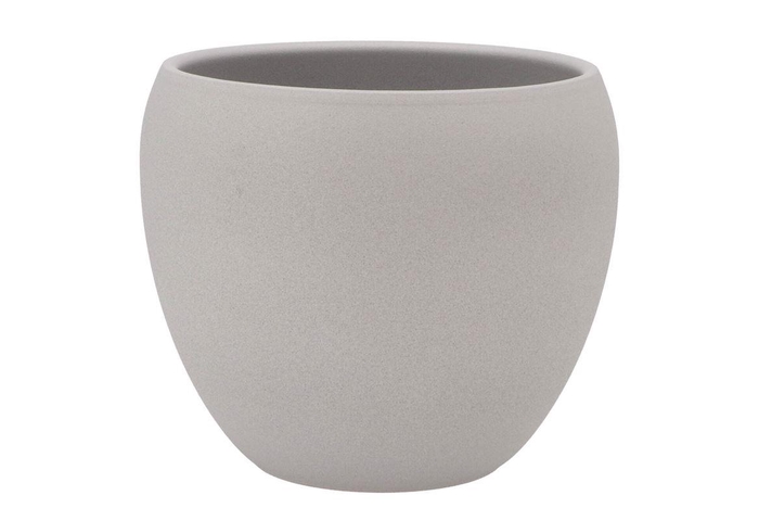 <h4>Vinci Matt Grey Flower Pot 22x19cm Nm</h4>