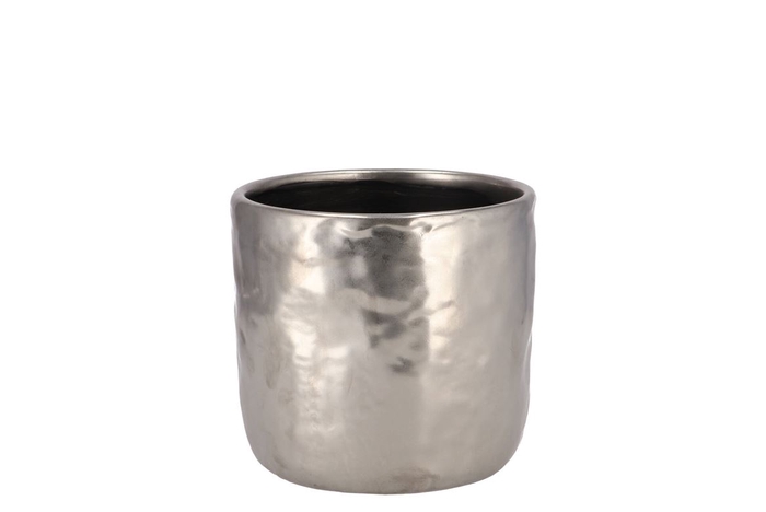 Iron Stone Silver Glazed Pot 9x8cm