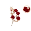 Silk Rose Goldie 5x Dark Red 116cm