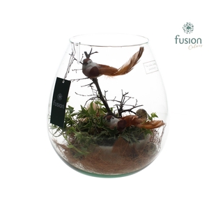 Green Bottle Abby Large Pasen met Hedera