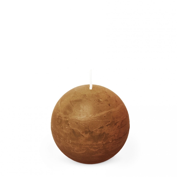 <h4>Kaars Bolkaars d08cm rustiek</h4>