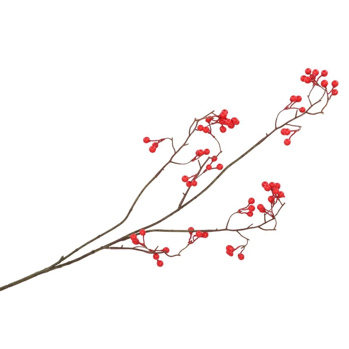 <h4>Silk Berry Branched Fiery Red 93cm</h4>