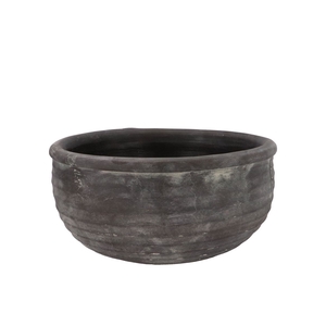 Gamla Grey Bowl Structure Stripe 31x31x14cm