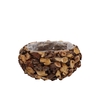 Wreath Wood Brown Planter With Bottom 14x16x13cm