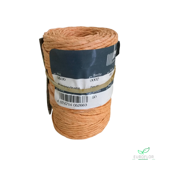 <h4>PAPIERDRAAD ORANJE 2MM 50M</h4>