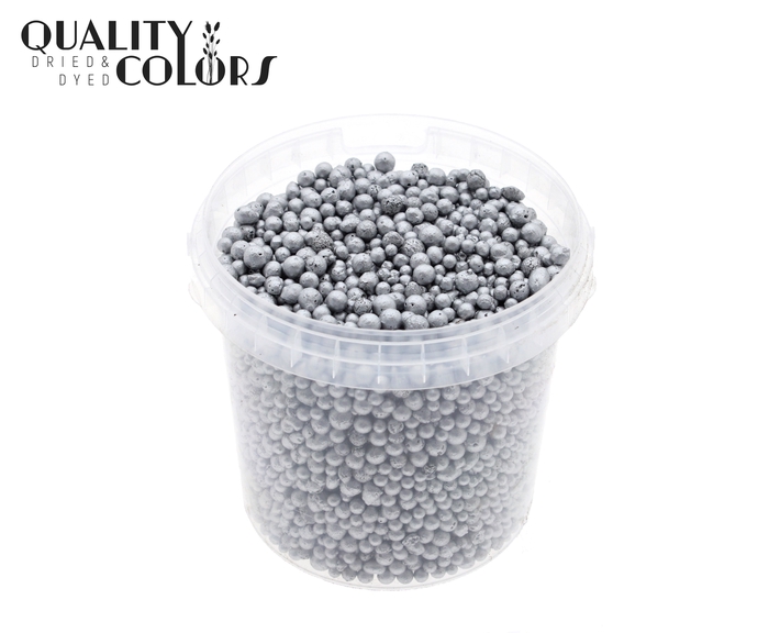 Terracotta pearls 1 ltr bucket Silver