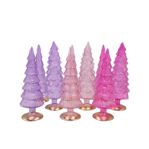 Twinkle Pretty Pink Glass Tree Ass 9x25cm