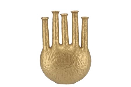 <h4>Inga Jahra Gold Vase Oval Tube 28x12x39cm Nm</h4>