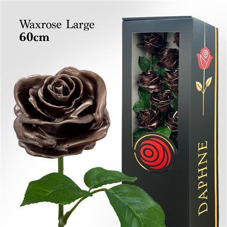 <h4>Wax Rose L Brown 60cm</h4>