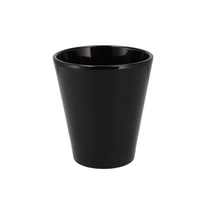 Ceramic Black Shiny Pot Orchid 15cm