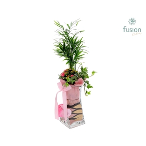 Glas Twistervaas met Zand arrangement