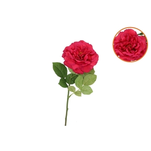 Silk Wild Rose Red Single 65cm Nm
