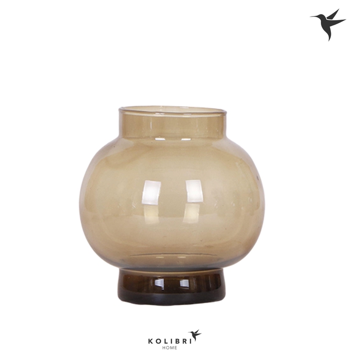 <h4>Kolibri Home Glass Bowl brown</h4>