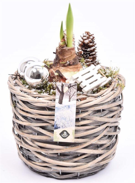 <h4>Wilg mand grijs 18cm</h4>