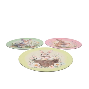 Melamine Pastel Plate Round Ass 40x40x2cm