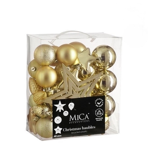 Christmas bauble Ball  80mm plastic ass. x40