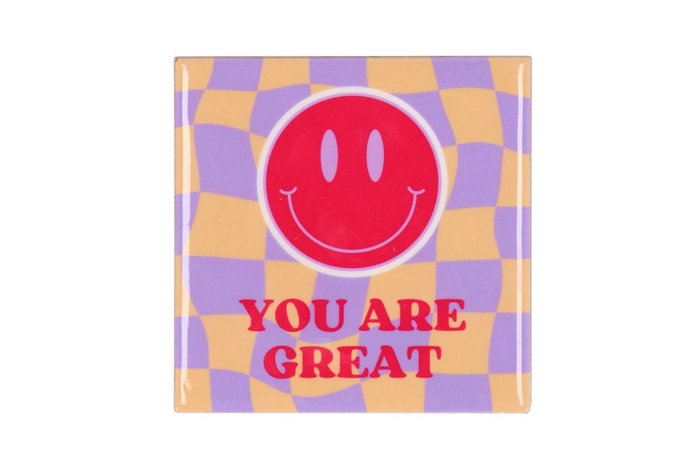 <h4>Tile You Are Great Purple/orange 10x10x1cm</h4>