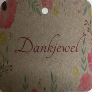 BLOEMENKAARTJE - DANKJEWEL (AQUAREL) - 6.5*6.5CM - 50PCS 100% RECYCLED KARTON