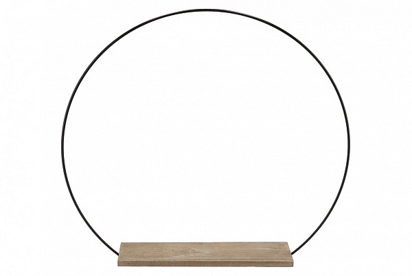 METAL CIRCLE BLACK STAND 48X7CM