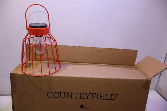<h4>Solar Lantern Metal Orange H28 D18</h4>