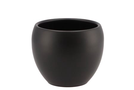 <h4>Vinci Matt Black Flower Pot 14x11cm</h4>