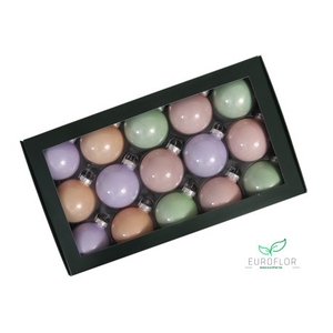 KERSTBAL GLASS 57MM 30PCS PASTEL OPAL