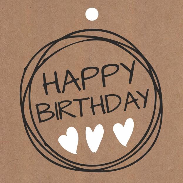 <h4>Kaart 7*7cm x20 Happy Birthday</h4>