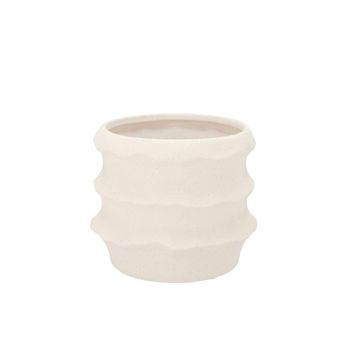 <h4>Junia White Structure Pot 13x13x10cm</h4>
