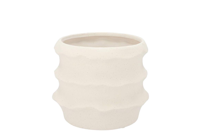 <h4>Junia White Structure Pot 13x13x10cm</h4>