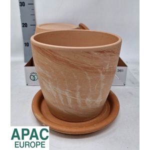 Keramiek Pot + Schotel H22 D22