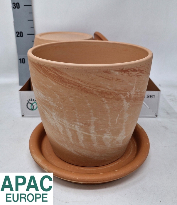 <h4>Keramiek Pot + Schotel H22 D22</h4>