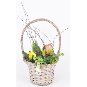 Wilg hengselmand grijs 24cm