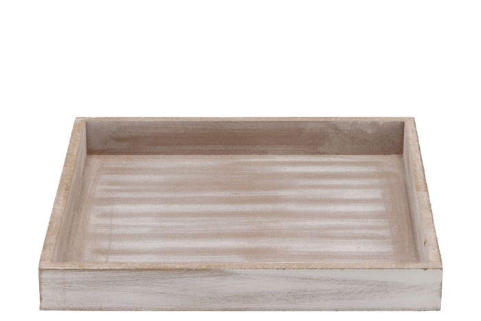 <h4>Wood Antique Tray Grey 25x25x3cm</h4>