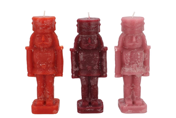 <h4>Frosty Nutcracker Red Mix Candle 7x7x20cm</h4>